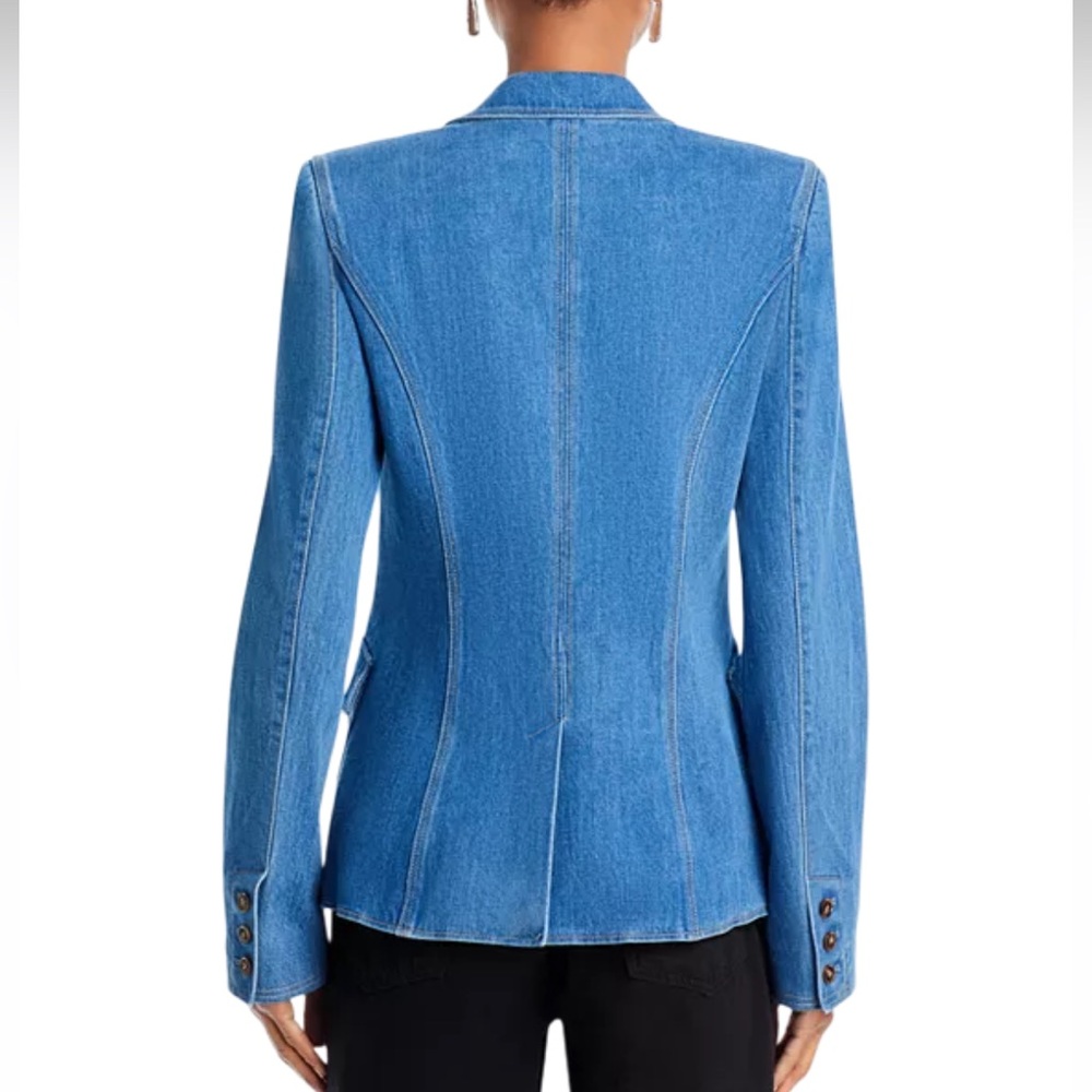 💙 PAIGE Romona Denim Blazer Size 4 💙 - Picture 4 of 15